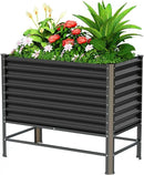 Doniks Raised Garden Bed with Legs, 48×24×37in Large Outdoor Metal Galvanized Garden Planting Box,900lb Capacity for Vegetables Lawn Green Flowers, Fruits, Terrace by GreenHaven Gardens