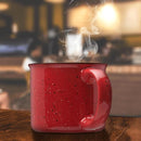 DISCOUNT PROMOS Ceramic Campfire Coffee Mugs 13 oz. Set of 10, Bulk Pack - Perfect for Tea, Espresso, Cappuccino, Hot Cocoa - Red by TinyTreasures Baby Boutique