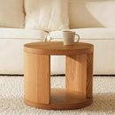 Round Nesting Coffee Table Set of 2,31.5" Large & 18" Small Low Tables with Wood Look Top,Space-Saving Side Tables for Living Room,Bedroom,Office,Minimalist Center Table Set (Brown, L+S) by CozyNest Decor