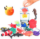 10 Pcs Fish Animal Figure Bath Toys, Sea Animal Color Changing Toys, Sea Creatures for Kids 3 Years and up, for Themed Parties, Cake Topper, Kids Easter Basket by TinyTreasures Baby Boutique