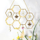 Tuitessine Crystals Suncatcher Window Hanging Bumble Bee Decor Honeycomb Light with Crystal Glass Prisms Hive for Home Indoor Outdoor Catcher Garden Ornament Christmas Birthday Gift Ideas by GreenHaven Gardens