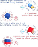 Toddler Foam Blocks, 16 PCS 5.5 inch Colourful Foam Soft Cubes for Kids, Stacking Block Sets Building Blocks Throwing Toys（Blue and Red） by TinyTreasures Baby Boutique