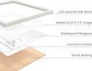 HAUS AND HUES 10x10 Square Picture Frames Set of 15 - White Oak Frames with Plexiglass, Modern Style, Wall Mountable by CozyNest Decor