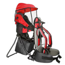 ClevrPlus Cross Country Baby Backpack Carrier, Red, Toddler Hiking Backpack with Comfortable Seat, Adjustable Straps & Belt, Foldable Frame Lightweight Large Capacity Child Carrier for Outdoor by TinyTreasures Baby Boutique