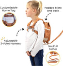 Toddler Harness Backpack Leash - Baby Walking Harness & Anti-Lost Wrist Tether - Kids Backpack 5 Storage Pockets and 2 Adjustable Child Leashes for Kids 1, 2,3,4,5,6,7 Years Old - Ultra-Soft - Monkey by TinyTreasures Baby Boutique