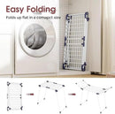 APEXCHASER Clothes Drying Rack Foldable, Large Drying Rack Clothing, Winged Laundry Rack Folding Indoor Outdoor, Metal Clothes Airer for Bedding Towel Sweater Heavy Duty, 68.9" X 22" X 39.3", White by CozyNest Decor
