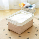 Storage Basket Fabric Sturdy Canvas Storage Bins Organizer with Handles for Clothes and Storage Foldable Storage Boxes Cubes by TinyTreasures Baby Boutique