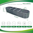 Gardmax Galvanized Raised Garden Bed, Lightweight Planter Boxes Outdoor with Easy Assembly, Large Garden Bed for Vegetables, Fruits, Flower Dark Grey 8FT by CozyNest Decor
