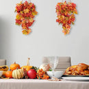 RECUTMS Fall Leaves Hanging Plant Artificial Fall Leaves Garland with Berry Fake Autumn Wall Hanging Leaf Vines for Home Halloween Party Door Frame Fireplace Decoration(Orange with Berry) by CozyNest Decor