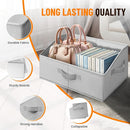 Criusia Closet Organizers Bins 6 Pack - Large Closet Shelf Organizer with Handles - Fabric Trapezoid Home Organization and Storage Baskets for Organizing Clothes Toy Blanket Towel Purse Hats by TinyTreasures Baby Boutique