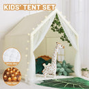 Wilwolfer Kid Tent with Mat, Star Lights - Kids Play Tents for Toddlers Kids Tents Indoor Playhouse - Princess Tent for Girls Toy House Gift (Beige with Mesh) by TinyTreasures Baby Boutique