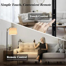 Floor Lamp, LED Floor Lamp with APP & Remote & Touch Control, Stepless Color Temperatures and Brightness, Tall Standing Lamp with Pleated Lampshade for Living Room, Bedroom, Office(Black Gold) by CozyNest Decor