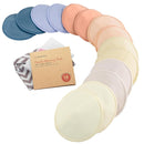 Organic Nursing Pads - 14 Washable Viscose Derived from Bamboo Breastfeeding Pads, Wash Bag, Reusable Breast Pads for Breastfeeding, Nipple Pads for Breastfeeding Essentials (Sweetheart, L 4.8") by TinyTreasures Baby Boutique