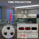 Projection Alarm Clock for Bedrooms Ceiling, Digital Clock Radio with USB Charger Port, Temperature & Humidity Display, 7.3” Large LED Display,12/24H,Snooze,Dual Loud Clock- 4 Dimmer by TinyTreasures Baby Boutique