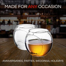 Baseball Round Whiskey Glasses | 10oz Whiskey Glass Set of 2