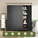 Letaya Storage Cabinet,75" H Metal Kitchen Pantry Cabinets with Doors and Adjustable Shelves,Pantry Organizers for for Cupboard/Dining/Bathroom/Office/Garage Room,Black by CozyNest Decor