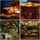 Battery Operated Globe String Lights - Indoor Outdoor String Lights Crystal Globe Lights 8 Modes 30 LED Patio Lights with Timer for Garden Balcony Pergola Party Decor, Warm White, 2 Pack by GreenHaven Gardens