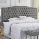 24KF Upholstered Tufted Button Linen Fabric Headboard,Comfortable Fashional Headboard King/CA King Size,Granite by CozyNest Decor