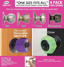 New Enjoy Cover -Neon Green Silicone Door knob Grips Soft Glow Maximum Grip - Arthritis & Senior Living Aids Grippy Easy Open Fits All Door Knob Universal Size Maximum Grip Pack by TinyTreasures Baby Boutique