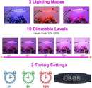 Grow Lights for Indoor Plants, Full Spectrum LED Plant Lamps with Clips and 3m Cables for Seeding Growing(2 Pack) by GreenHaven Gardens