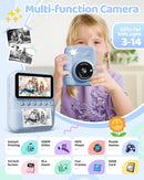 Kids Camera Instant Print for Girls Ages 3-14, 3-inch HD Screen Camera for Kids with Printing Paper, 1080P Digital Toddler Toys for 4 5 6 7 8 9 10 11 12 Years Old (Blue) by TinyTreasures Baby Boutique