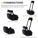 Ergonomic Baby Hip Carrier-Baby Waist Stool with Adjustable Strap and Chest Harness Huge Storage Enhanced Lumbar, Carrier for Newborn to Toddler Black by TinyTreasures Baby Boutique