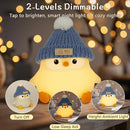 Penguin Lamp with Knit Hat,Kawaii Penguin Night Light,Food Grade Silicone,Dimmable Nursery Nightlight,LED Squishy Novelty Animal Lamp,Kids Room Decor,Funny Gifts for Kids Boys Girls Baby by TinyTreasures Baby Boutique