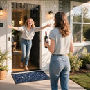 Yimobra Welcome Matt Outdoor Indoor 29.5x17, All-Weather Waterproof Front Door Mat, Non-Slip Low Profile Porch Patio Entrance Doormat, Blue by CozyNest Decor