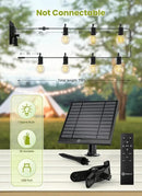 Brightown 75FT Solar String Lights Outdoor Waterproof with Remote, Solar Patio Lights with 35 Shatterproof LED Bulbs, 3 Light Mode, Dimmable & Timer, Hanging String Lights for Porch Garden Bistro by GreenHaven Gardens