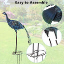 VEWOGARDEN Peacock Outdoor Garden Sculptures & Statues Metal Peacock Yard Art for Lawn Patio Pool Outside Decorations