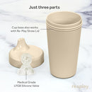 Re-Play Sippy Cups for Toddlers - 10 Oz. Reusable Spill Proof Cups for Kids, Dishwasher/Microwave Safe - Made in USA - Set of 3-3.13" x 6.25" - Seashell by TinyTreasures Baby Boutique