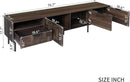 Modern TV Stand for TVs up to 85", Mid-Century Media Console with Checkered Cabinet Doors, Storage Drawers & Open Shelves, Wood Entertainment Center with Metal Legs by CozyNest Decor