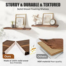 Floating Wall Shelves 2-Pack - Rustic Brown 16-inch Wooden Wall Shelves for Storage and Décor, Multi-Functional and Easy to Install for Living Room, Bedroom, and Kitchen by CozyNest Decor