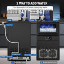 Commercial Ice Maker Machine 100 LBS/24H, 36 Ice Trays Freestanding & Undercounter Ice Machine Stainless Steel with 20 LBS Ice Storage Capacity, Ice Maker with Water Line, Dual Water Inlet, Black by CozyNest Decor