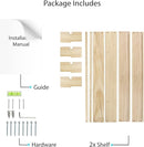 Brightmaison Polynez 30" Floating Shelves for Nursery & Kids, Set of 2 Unfinished Multiuse Wall Shelf by TinyTreasures Baby Boutique