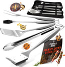 PURPLEBIRD Grill Set for Outdoor Grill 6 pcs - Heavy Duty Grilling Tools Set with Extra Long Handle, Stainless Grilling Accessories for Dad Gifts with Travel Bag, BBQ Utensils Kit for Outdoor Camping by GreenHaven Gardens