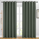 NICETOWN Blackout Sliding Door Curtains 84 inch Length 2 Panels - Thermal Insulated Solid Grommet Room Darkening Window Treatments for Bedroom/French Door (Dark Mallard, 2 Panels, W66 x L84) by TinyTreasures Baby Boutique