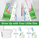 Easy Storage Potty Training Seat with Ladder, Adjustable Step and Toilet Seat Height, Easy-Grip Handles for Climbing, Foldable Portable Toddler Toilet Trainer, Perfect for Small Bathrooms by TinyTreasures Baby Boutique