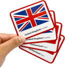Menique Flags of Europe Memory Matching Game – 100 Cards (50 Pairs) with Flag, Country & Capital – Educational Geography Game for Kids and Adults by TinyTreasures Baby Boutique