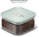 Caraway 1qt Glass Airtight Food Storage Container with Lid – Non-Toxic, BPA-Free Kitchen Storage Container – Stackable, Space-Saving Airtight Container for Dry Goods and More - Mist by CozyNest Decor