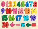 Number Puzzle Wooden Puzzles for Toddlers 1 2 3 4 5 Year Old, Shape Learning Puzzles Toys with Puzzle Board & Number Blocks, Preschool Educational for Girls Boys by TinyTreasures Baby Boutique