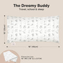 Toddler Pillow with Pillowcase - 10x18 My Little Dreamy Kids Travel Bed Pillows for Sleeping, Organic Cotton Small Pillowcase, Soft & Breathable, Machine Washable, Toddlers 2-5 Years Old (Savannah) by TinyTreasures Baby Boutique