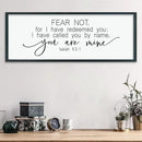 LuZhiQiang Fear Not for I Have Redeemed You Wall Decor Art 40"×15" Isaiah 43:1 Bible Verse Sign Christian Scripture Large Wood Framed Wall Hanging (Black) by CozyNest Decor