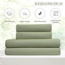 KEQIAOSUOCAI Light Sage Blackout Curtains Pinch Pleat Green Drapes 96 Inches Long 2 Pieces, Elegant Thermal Insulated Black Out Window Panels for Living Room Bedroom 40 x 96 inch Sage Green by TinyTreasures Baby Boutique