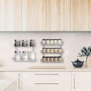 SWOMMOLY Adjustable Wall Mount Spice Rack, 9-Tier Dual-use (Multi-use) Organizer, Silver by CozyNest Decor