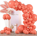 130pcs Coral Red Balloons Different Sizes 18" 12" 10" 5" Pastel Red Latex Balloon Garland Arch Kit for Birthday Baby Shower Graduation Wedding Valentine's Day Christmas Party Decorations by CozyNest Decor