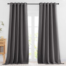 NICETOWN Bedroom Blackout 102 inch Curtains for Sliding Glass Door - Grommet Thermal Insulated Solid Luxury Window Treatments Sound Reducing for Living Room (W66 x L102, Grey, Set of 2) by TinyTreasures Baby Boutique