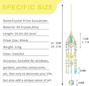 H&D HYALINE & DORA Crystal Prisms Suncatcher Window Hanging Pendant Glass Prisms Decor Wind Chime Rainbow Sun Catcher for Home Garden Porch by GreenHaven Gardens