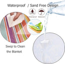 Beach Blanket Extra Large Picnic Blanket Outdoor Blanket Waterproof Sand Free Oversized Camping Mat Foldable Portable Handy Tote for Travel Sports Home Yoga Park Grass Lawn, 79"x57" by TinyTreasures Baby Boutique