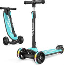 Besrey Kick Scooter for Kids Ages 3-10, 3-Wheel Folding Scooter with Adjustable Height, LED Light Wheels, Extra Wide Deck for Outdoor Activities by TinyTreasures Baby Boutique